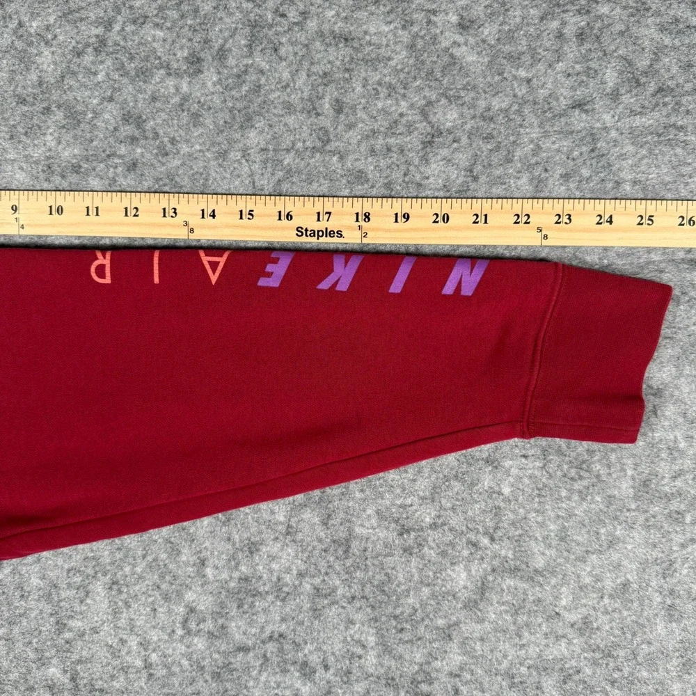 Nike Air Crewneck Sweatshirt Pullover Long Sleeve‎ Mens XL Burgundy Red
